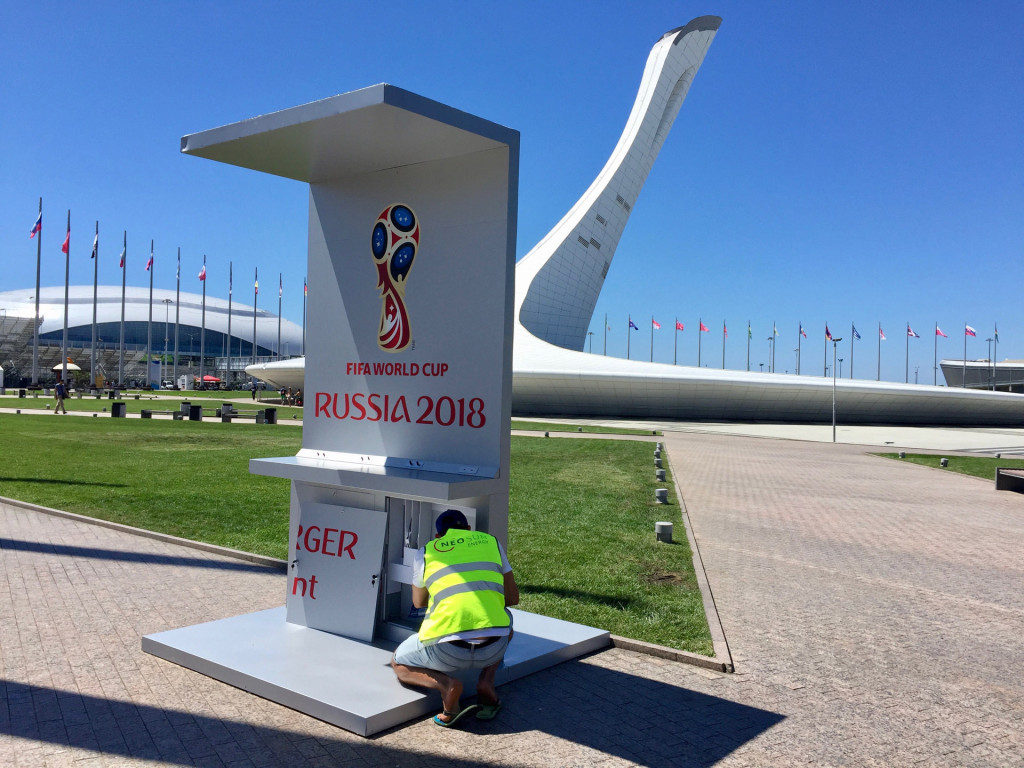 Solar charge station for FIFA World Cup by NEOSUN Energy